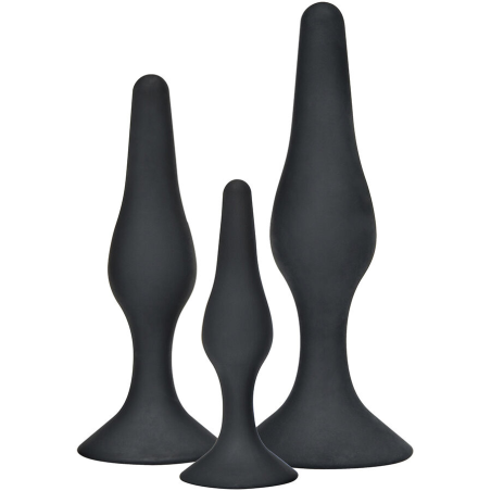 Toyjoy - anal play curvy companions plug anal 3 piezas negro