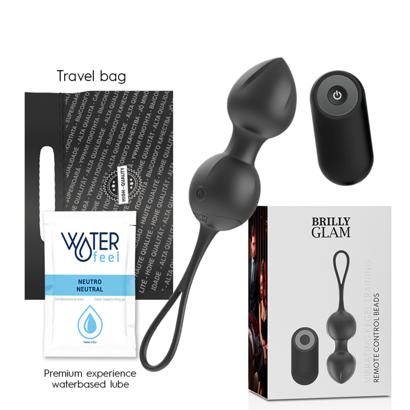 Brilly glam - vibrating kegel beads control remoto