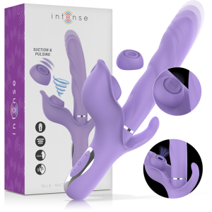Intense - billie vibrador multifunciÓn recargable succionador con pulsador morado