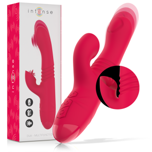 Intense - dua vibrador multifunciÓn recargable up & down con lengua rojo