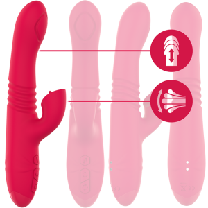 Intense - dua vibrador multifunciÓn recargable up & down con lengua rojo