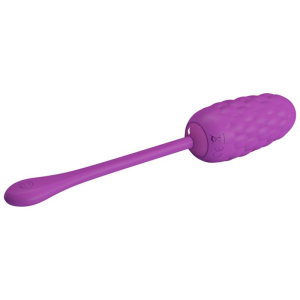 Pretty love - huevo vibrador con textura marina recargable morado