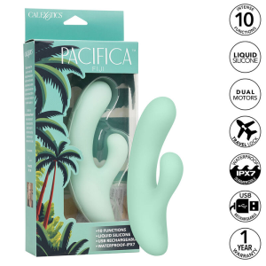 Calexotics - pacifica fiji vibrador y estimulador punto g 10 vibraciones aqua