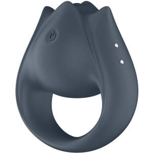 Satisfyer - perfect pair 2 multivibrador 2 en 1 anillo para pene & estimulador de dedo gris