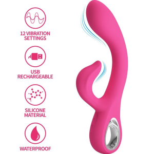 Pretty love - fritz vibrador rabbit 12 vibraciones rosa