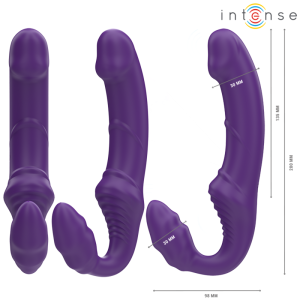 Intense - jill vibrador doble 20 cm violeta control remoto