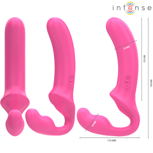 Intense - amy vibrador doble 20 cm rosa control remoto