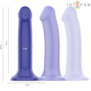 Intense - victoria vibrador con ventosa 10 vibraciones azul oscuro control remoto