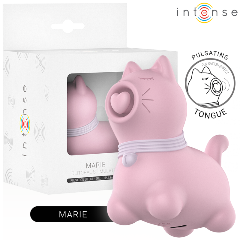 Intense - marie estimulador con lengua efecto pulsaciÓn rosa