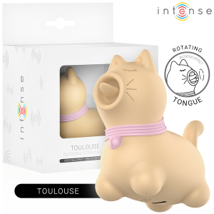 Intense - toulouse estimulador con lengua rotativa 360º amarillo