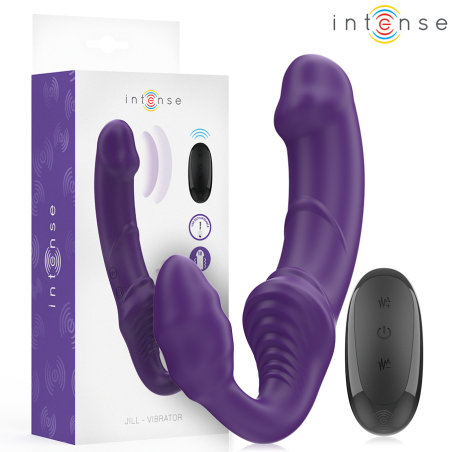 Intense - jill vibrador doble 20 cm violeta control remoto