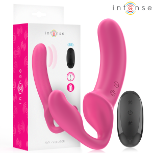 Intense - amy vibrador doble 20 cm rosa control remoto
