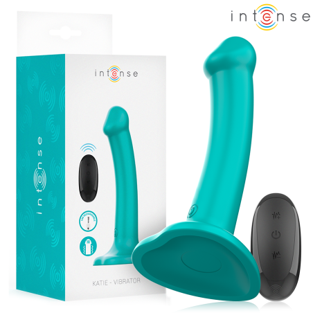 Intense - katie vibrador con ventosa 10 vibraciones azul oscuro control remoto