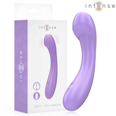 Intense - becky vibrador 19 cm calentable 7 vibraciones morado