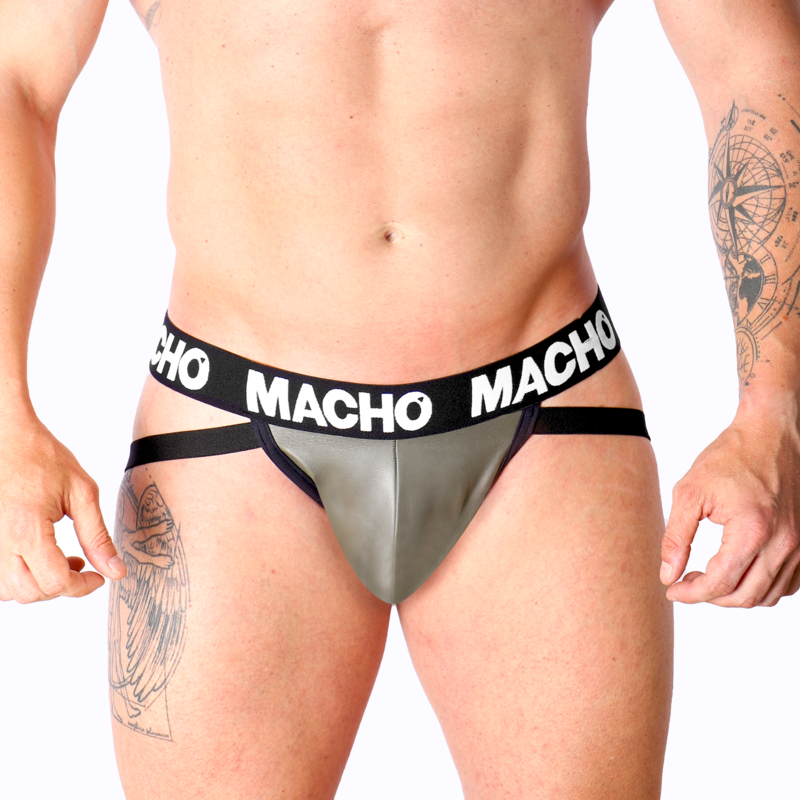 Macho - mx27gr jock cuero gris beige xl