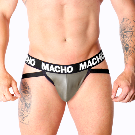 Macho - mx27gr jock cuero gris beige xl