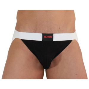 Burn - 004 jock brillante negro / blanco s