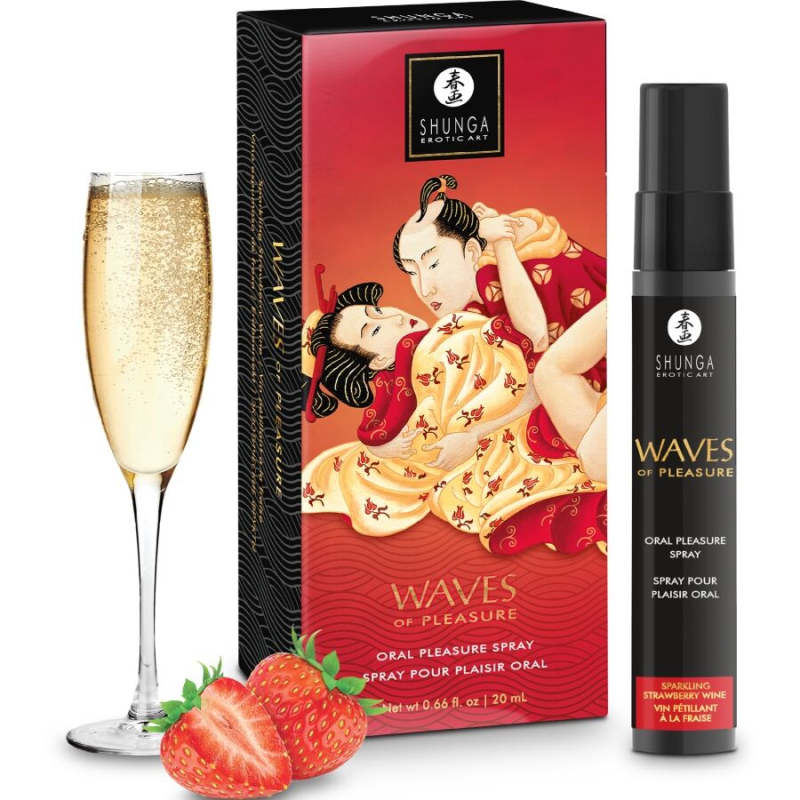 Shunga - waves pleasure spray oral seductor fresa 20 ml