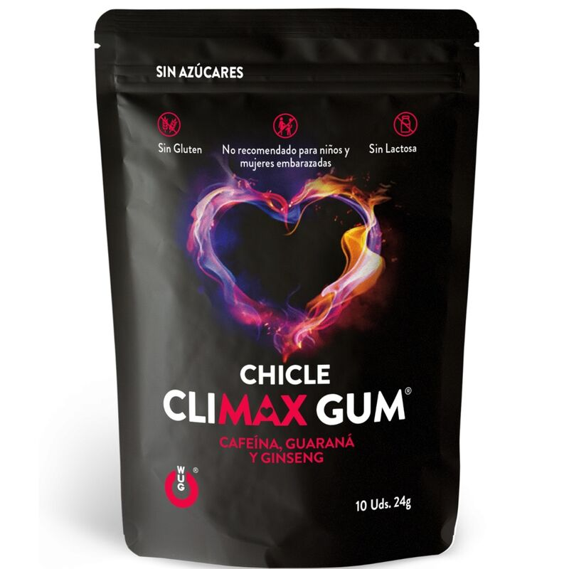 Wug climax – chicle funcional con maca, damiana y ginseng para potenciar el deseo y la vitalidad íntima