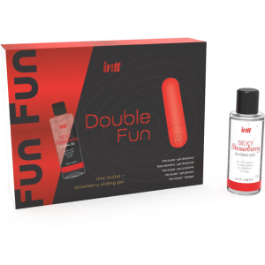 Intt releases - double fun kit con bala vibradora y gel de masaje fresa